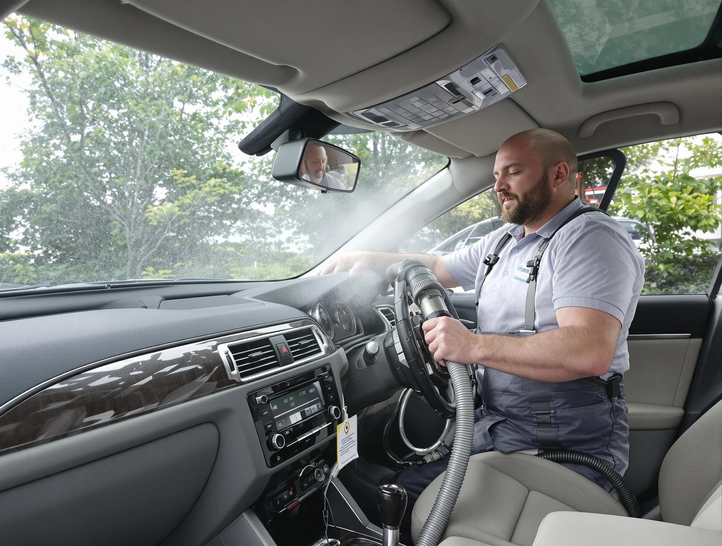 Stafford Courthouse Air Duct Cleaning specialist performing professional car duct cleaning in Stafford Courthouse